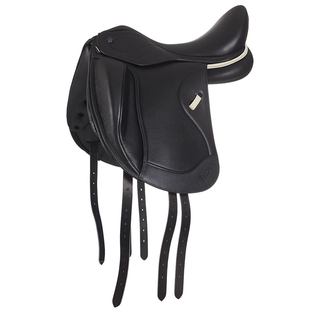 Ikonic Light Dressursattel Hybrid Monoblatt - lange Pausche 17 Zoll schwarz